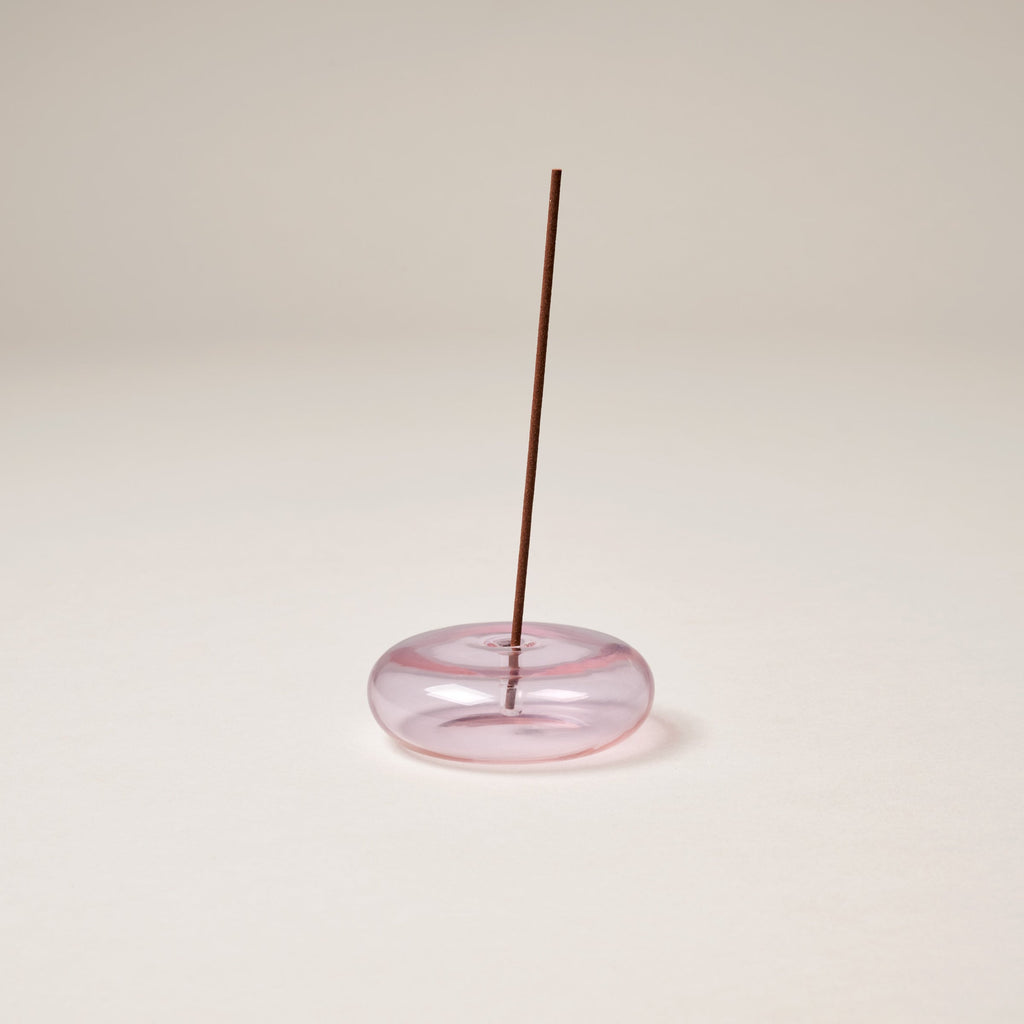 Glass Vessel Incense Holder | Pink