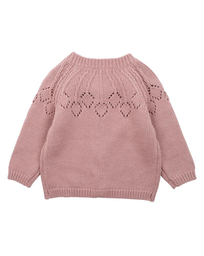 AUBREY NEEDLE OUT KNITTED CARDIGAN