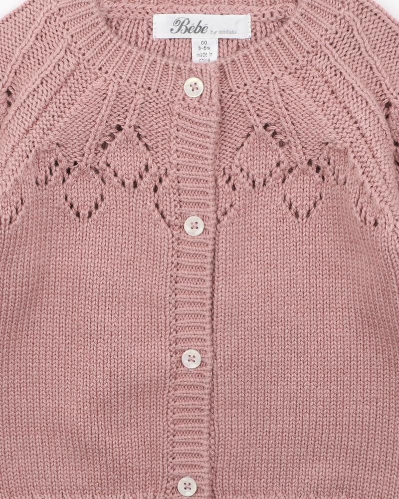 AUBREY NEEDLE OUT KNITTED CARDIGAN