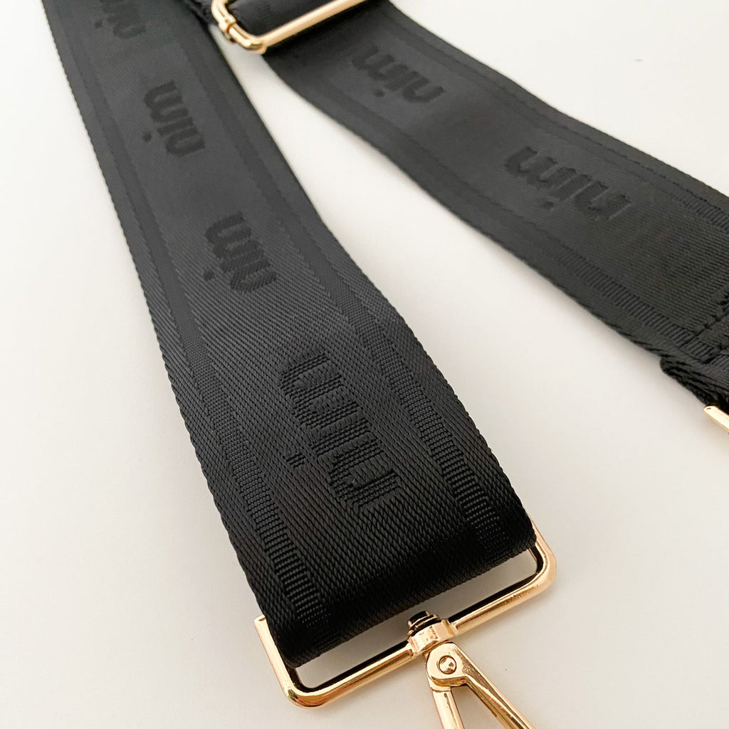 Shoulder Strap / Mono BLACK + Gold Hardware