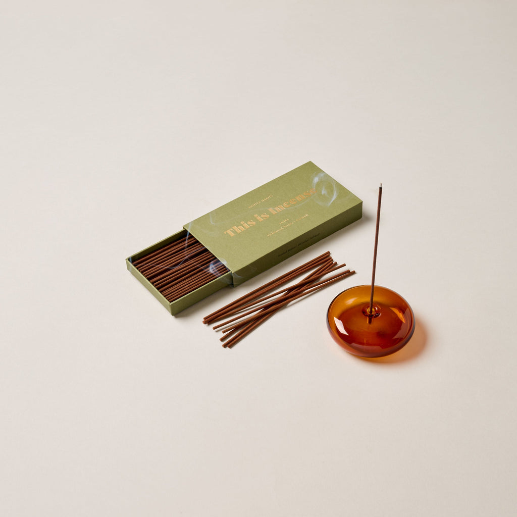 Glass Vessel Incense Holder | Amber