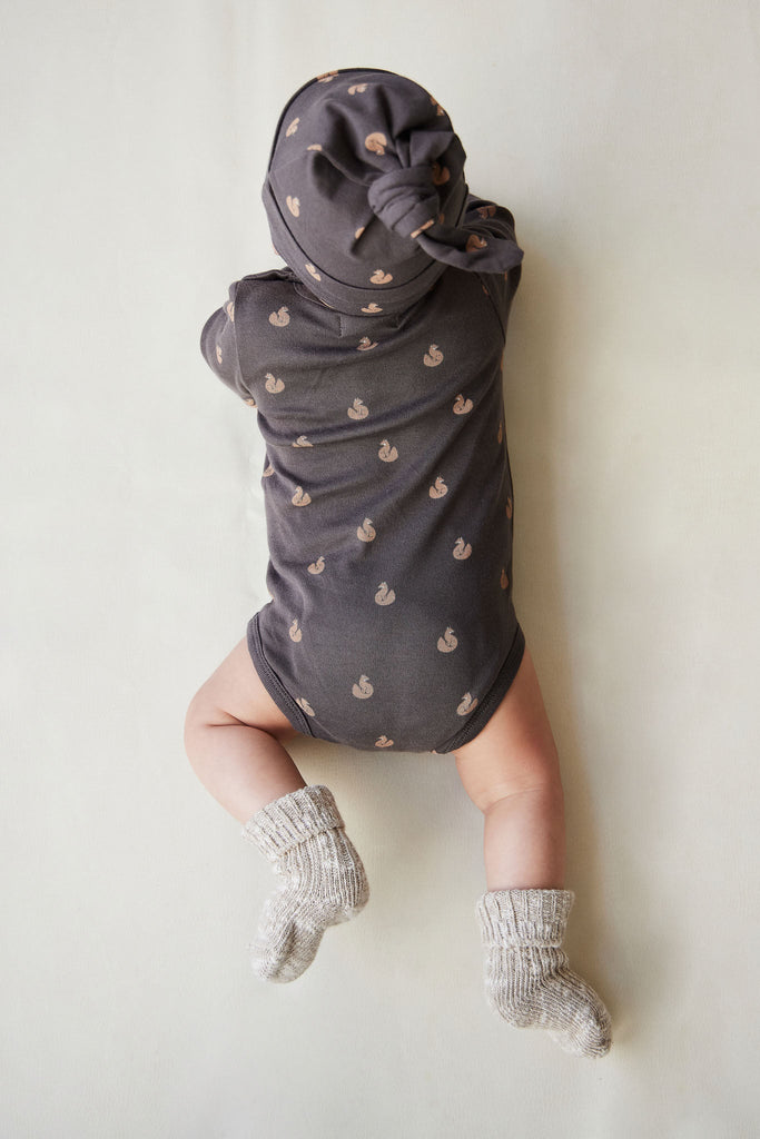 Organic Cotton Knot Beanie | Fox Cubs Wolf