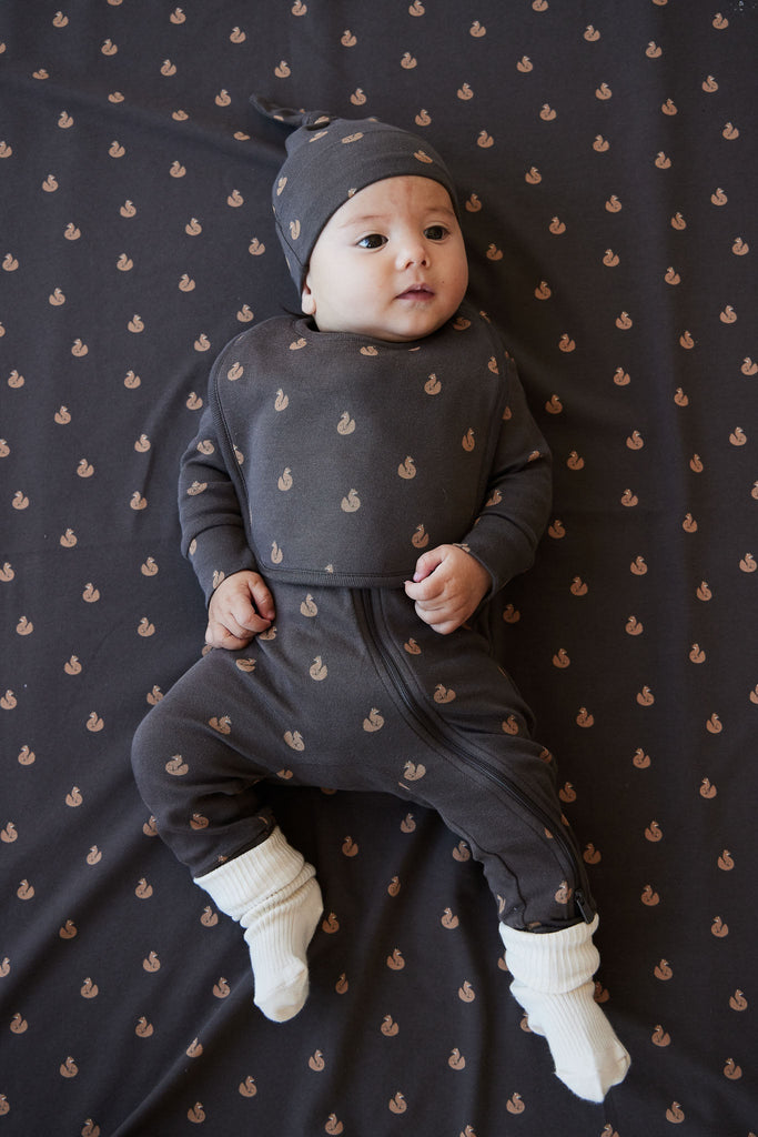 Organic Cotton Reese Zip Onepiece | Fox Cubs Wolf