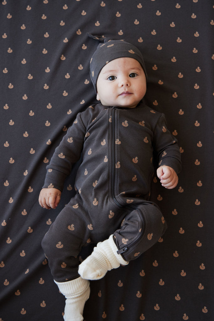 Organic Cotton Reese Zip Onepiece | Fox Cubs Wolf