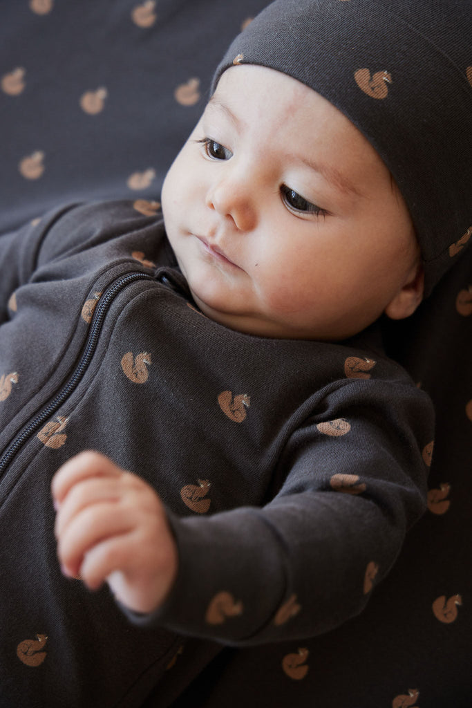 Organic Cotton Reese Zip Onepiece | Fox Cubs Wolf