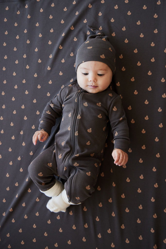 Organic Cotton Reese Zip Onepiece | Fox Cubs Wolf