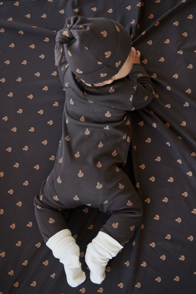 Organic Cotton Wrap Blanket | Fox Cubs Wolf