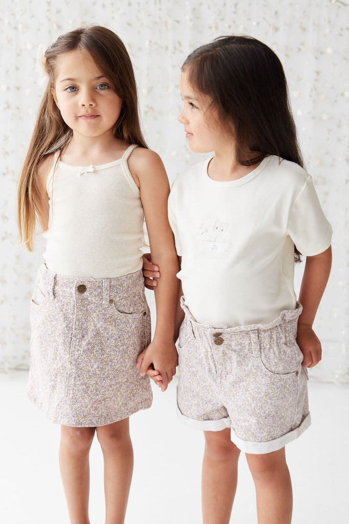 Grace Cotton Twill Short | Chloe Lilac