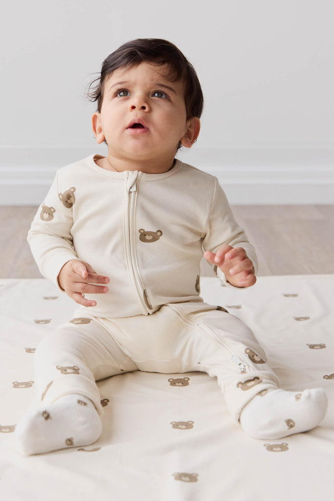 Organic Cotton Reese Zip Onepiece | Bobbie Bear Tofu