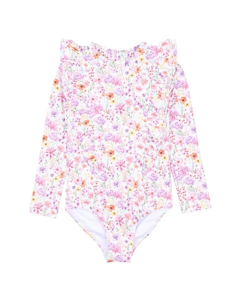 NADIA PRINT LS SUNSUIT | 3Y -6Y