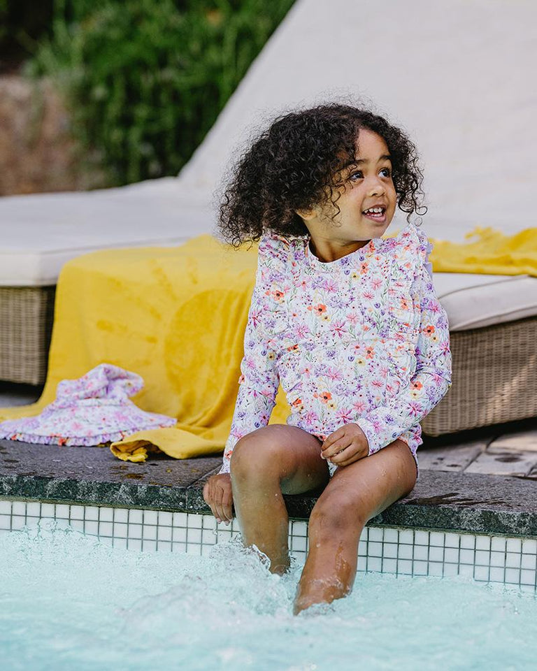 NADIA PRINT LS SUNSUIT | 3Y -6Y