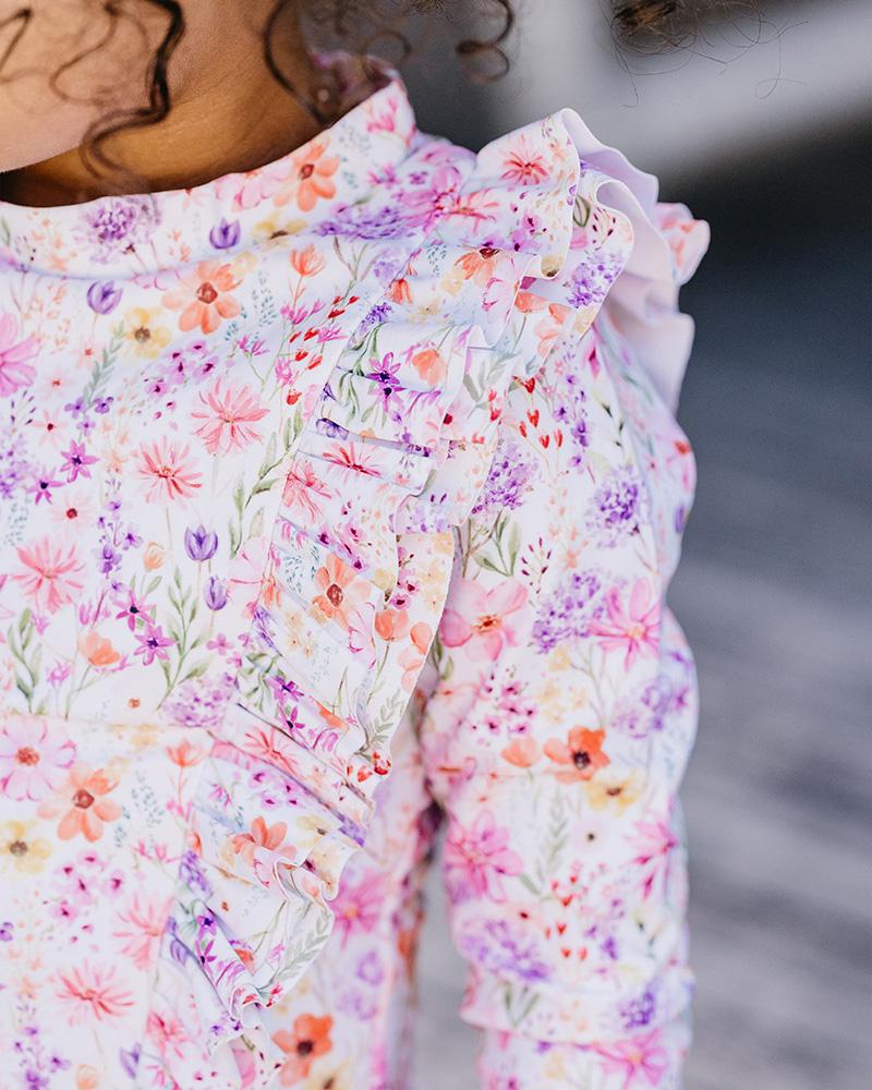 NADIA PRINT LS SUNSUIT | 3Y -6Y