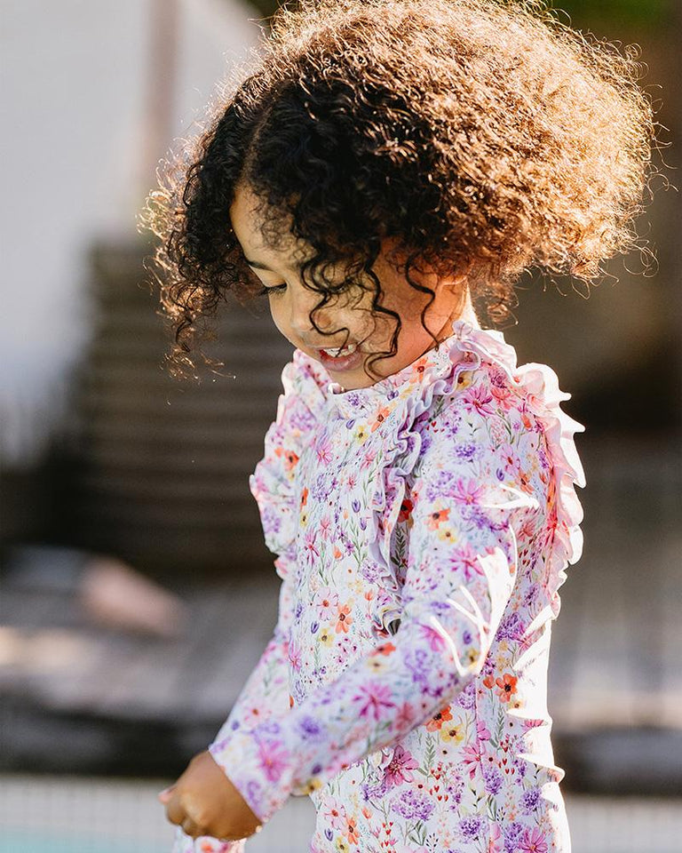 NADIA PRINT LS SUNSUIT | 3Y -6Y