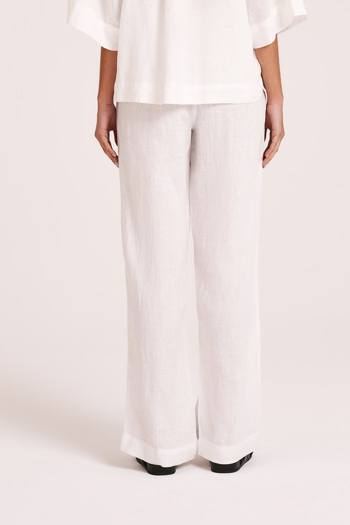 LOUNGE LINEN PANT | WHITE