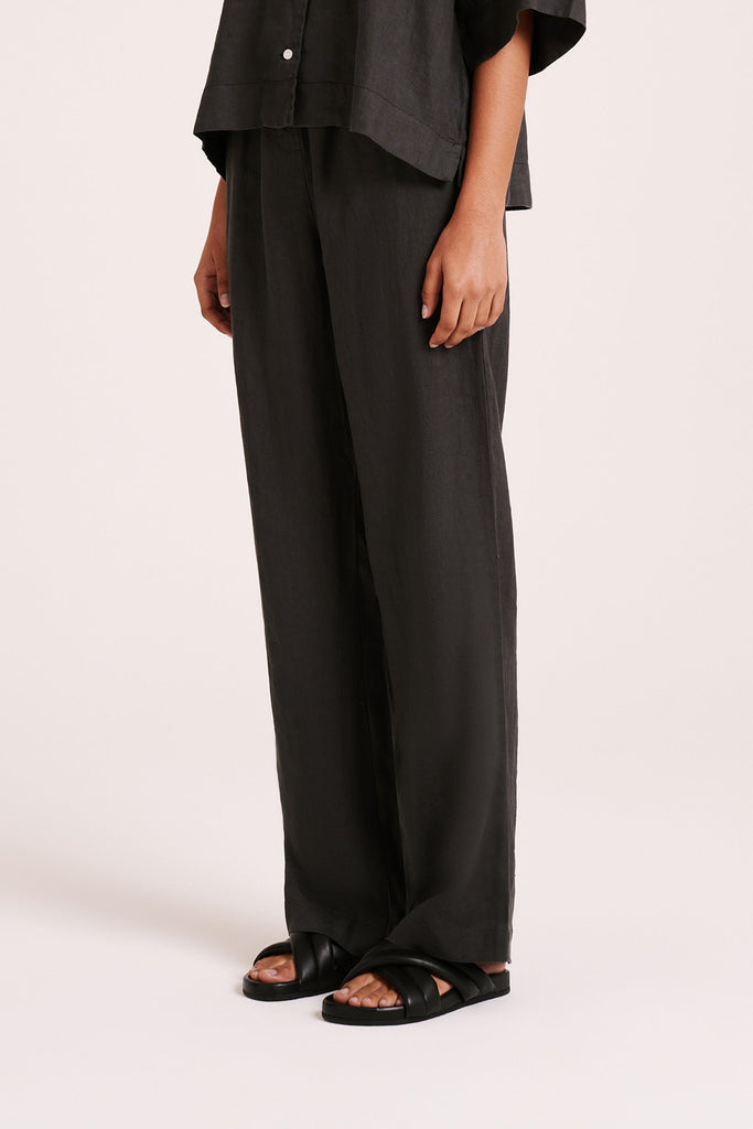 LOUNGE LINEN PANT | COAL