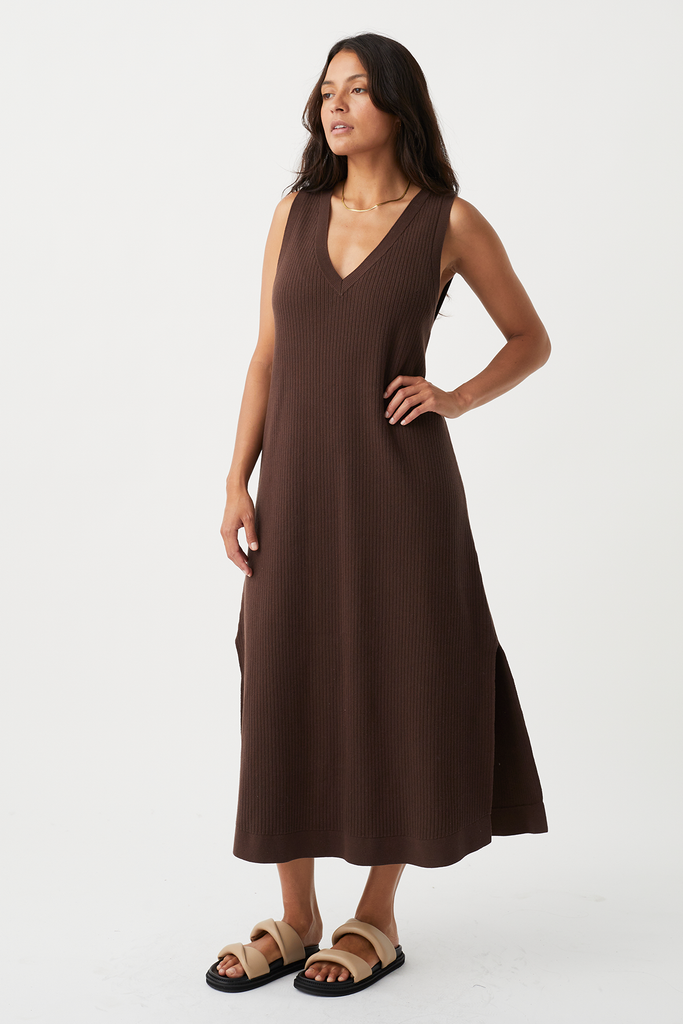 CLARA DRESS | CHOCOLATE