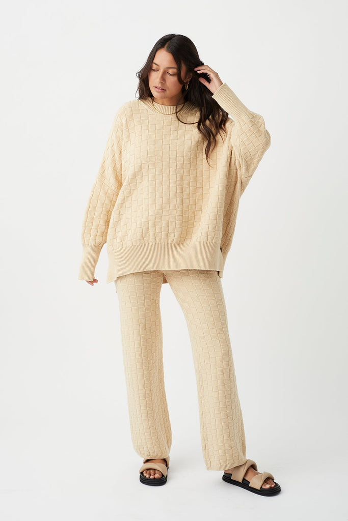 SIERRA ORGANIC KNIT PANT / OAT