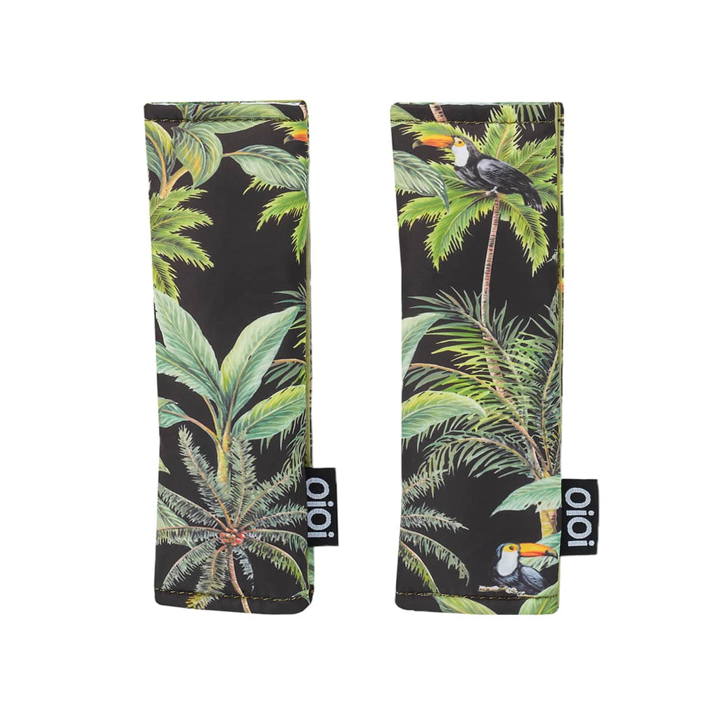 Reversible Pram Harness Cover Set | Tropical Black/White