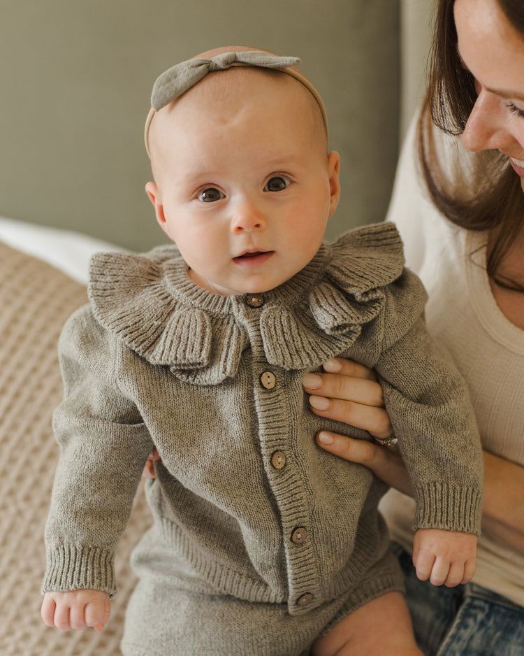 RUFFLE COLLAR CARDIGAN | BASIL