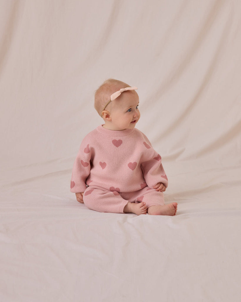 Heart Knit Sweater | Bubblegum