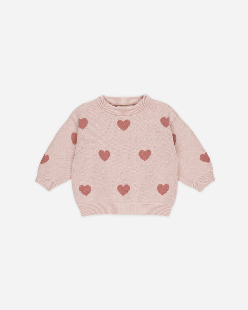 Heart Knit Sweater | Bubblegum