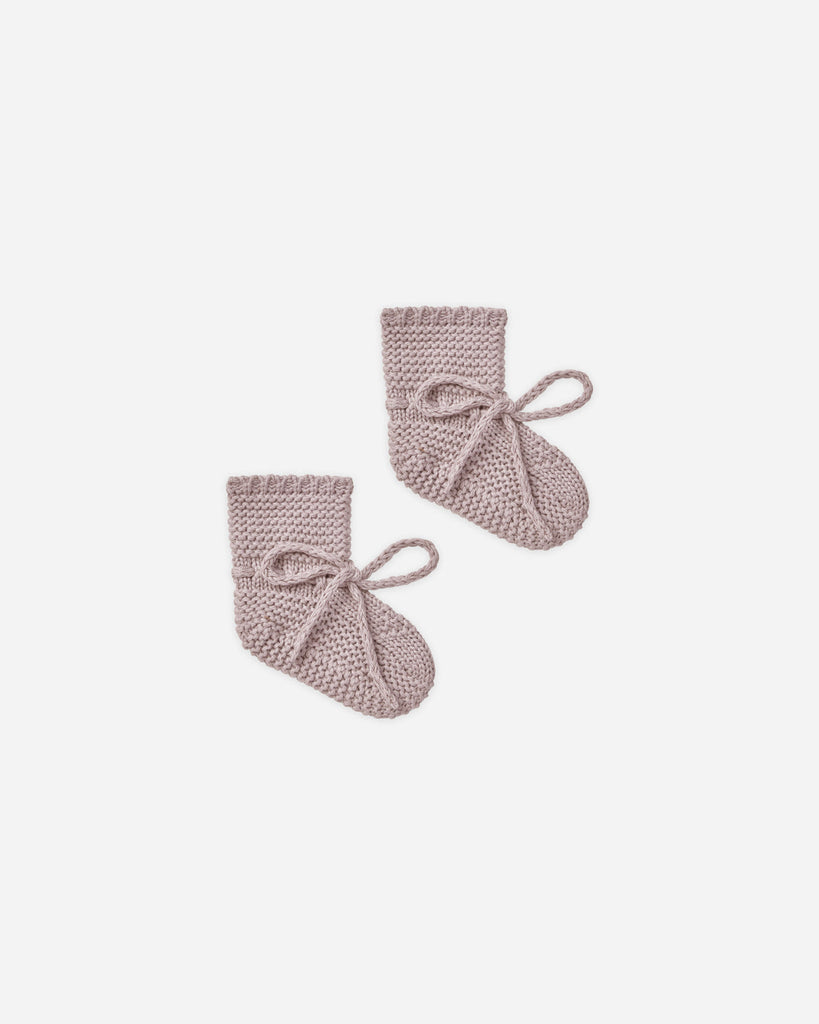 Knit Booties || Lavender