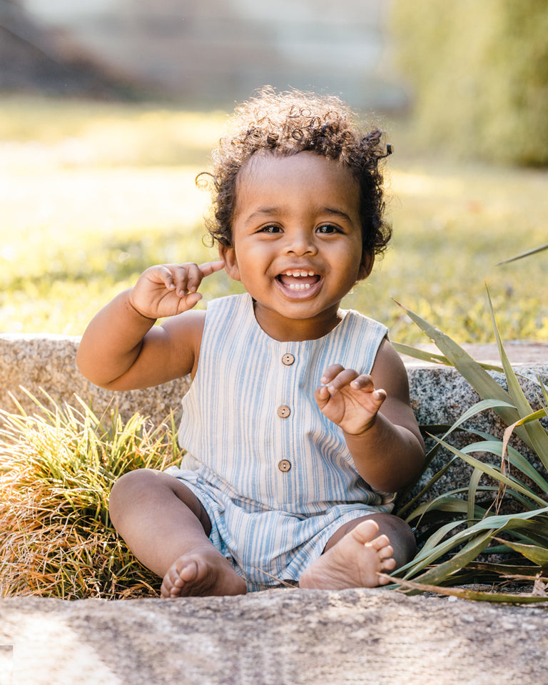 PUFFIN STRIPE ROMPER