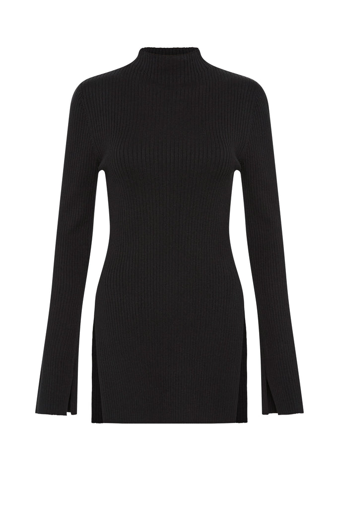 Malo Knit Tunic | Black