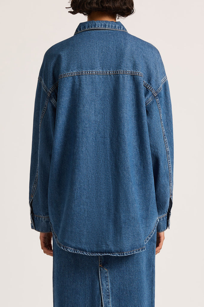 Organic Denim Overshirt | Vintage Blue