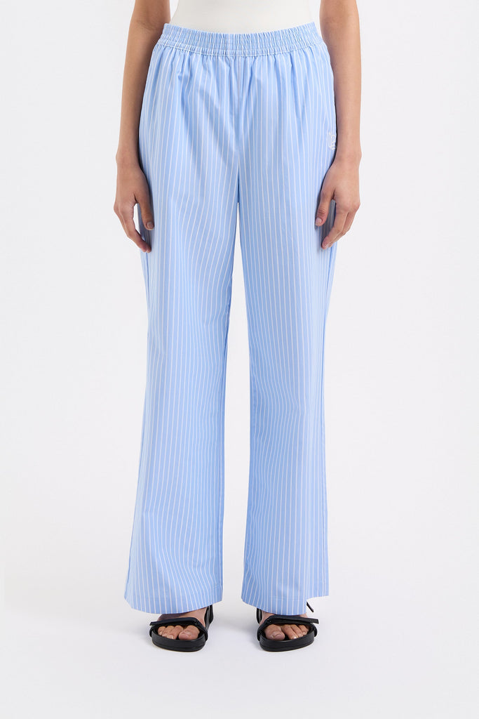 ORGANIC POPLIN PANT | BLUE STRIPE