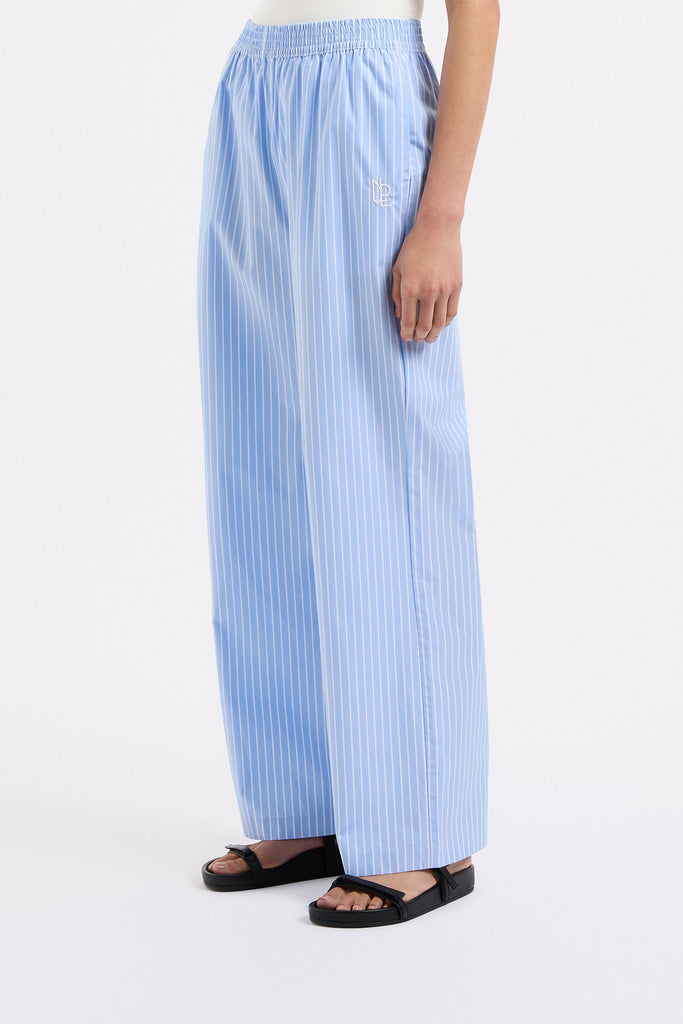 ORGANIC POPLIN PANT | BLUE STRIPE