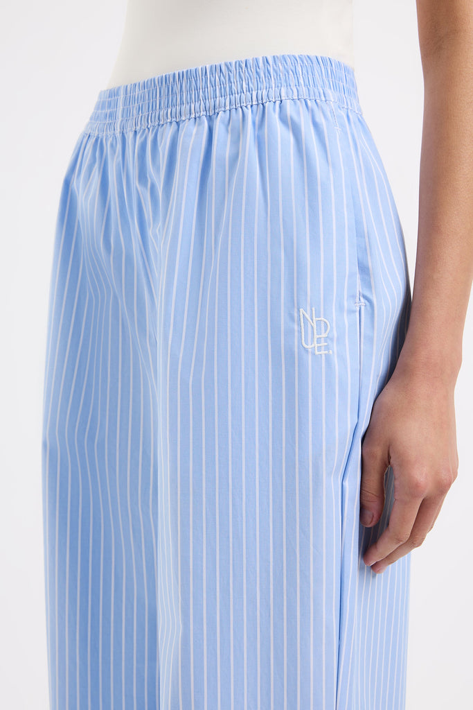 ORGANIC POPLIN PANT | BLUE STRIPE