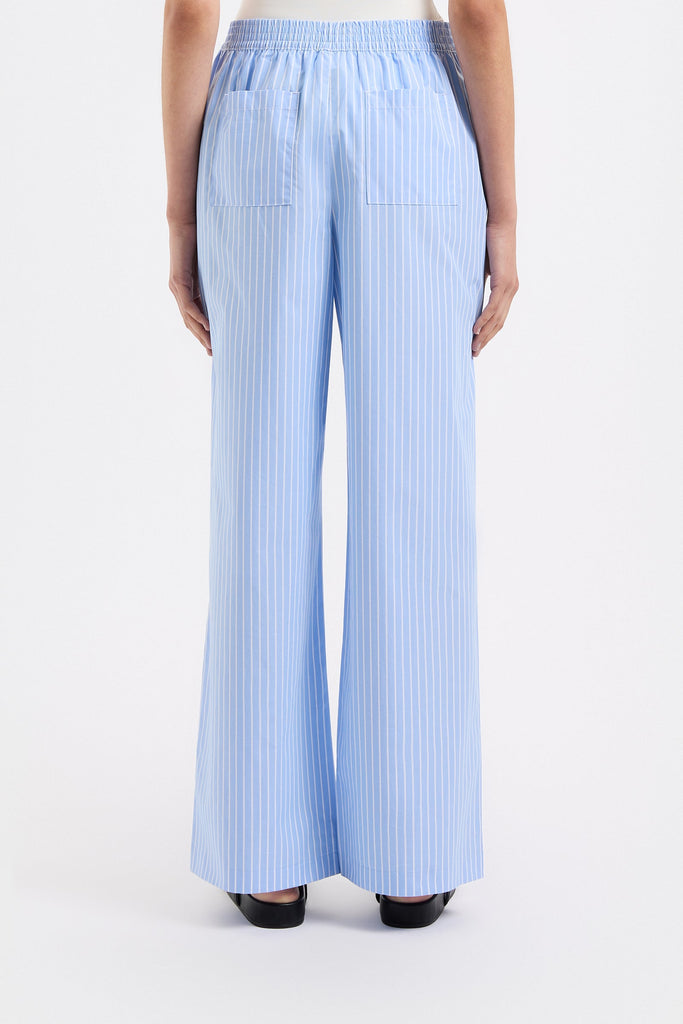 ORGANIC POPLIN PANT | BLUE STRIPE