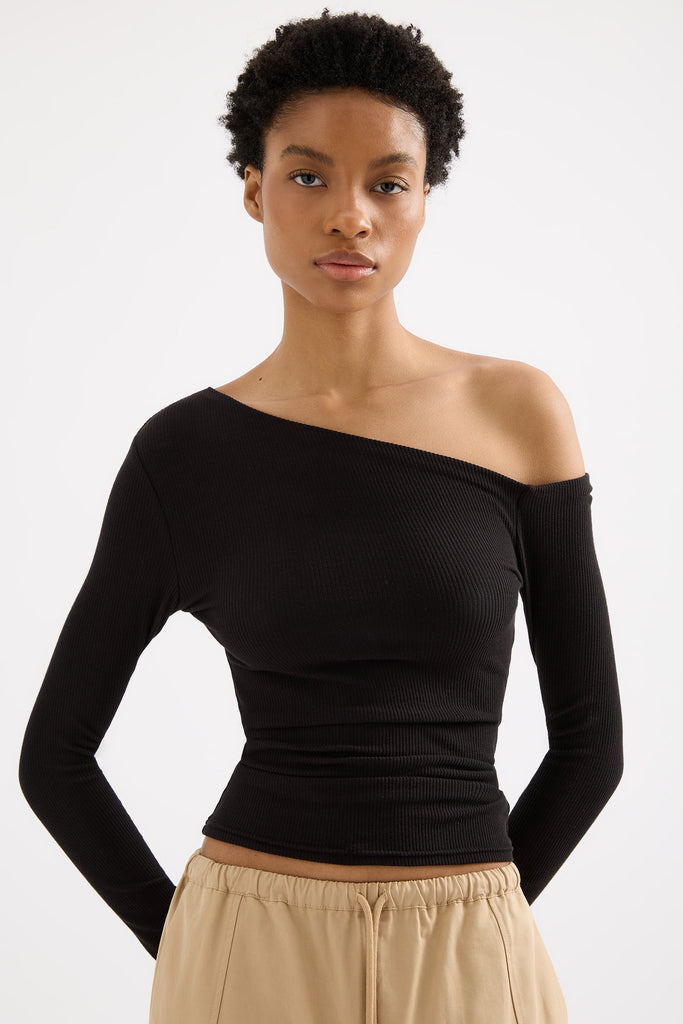 Kyan Long Sleeve Top | Black