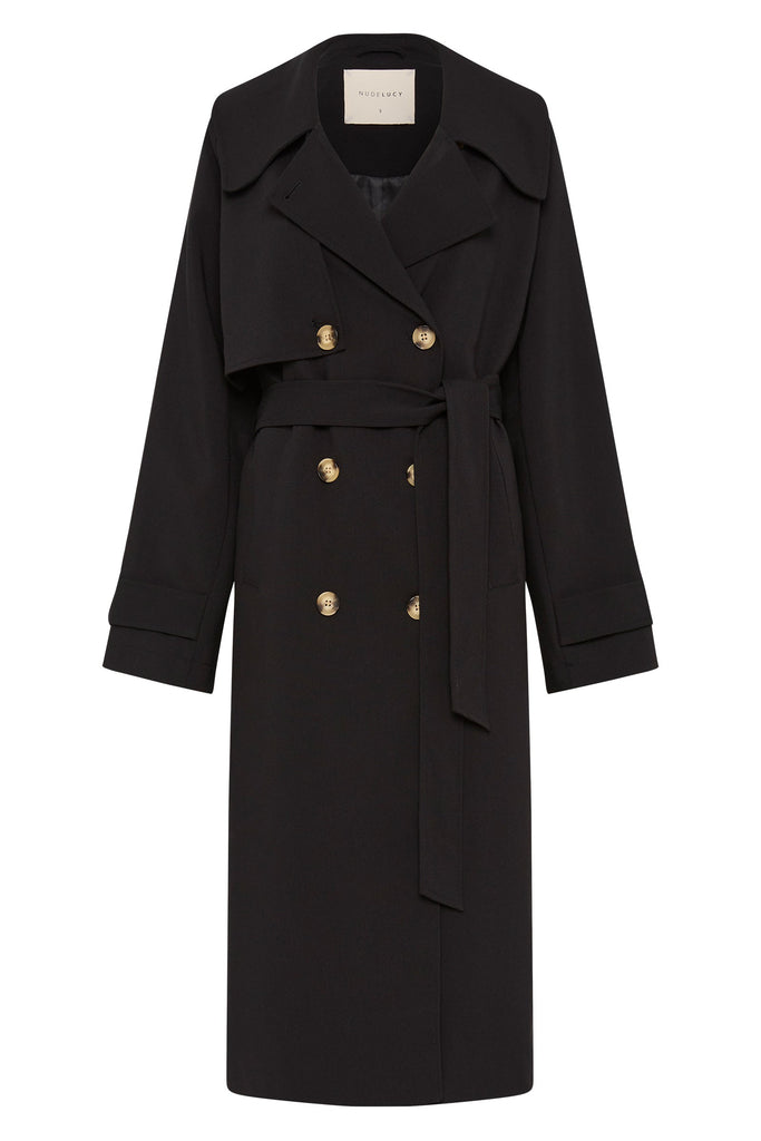 Aspen Trench Coat | Black