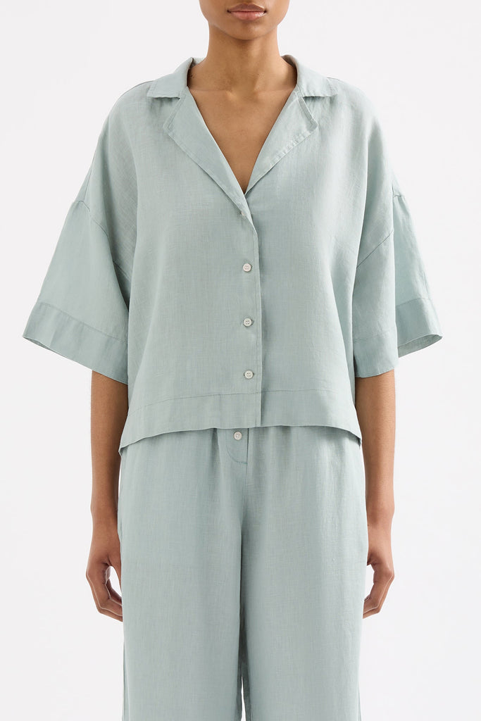 Lounge Linen Shirt | Seafoam