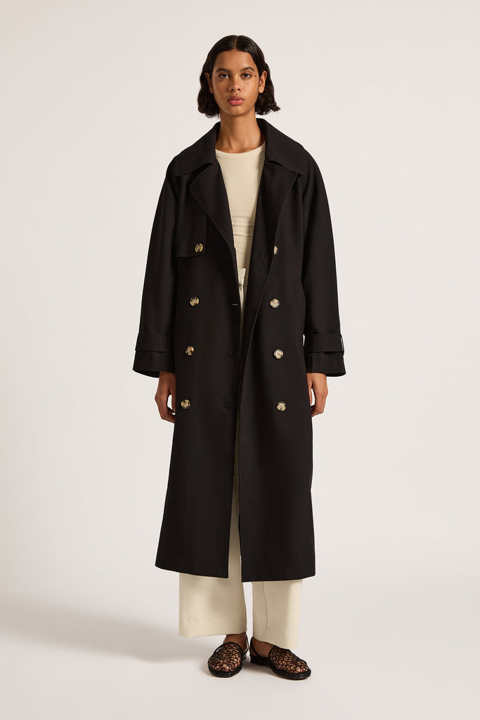 Aspen Trench Coat | Black