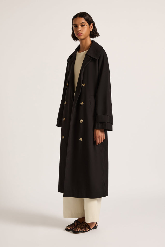 Aspen Trench Coat | Black