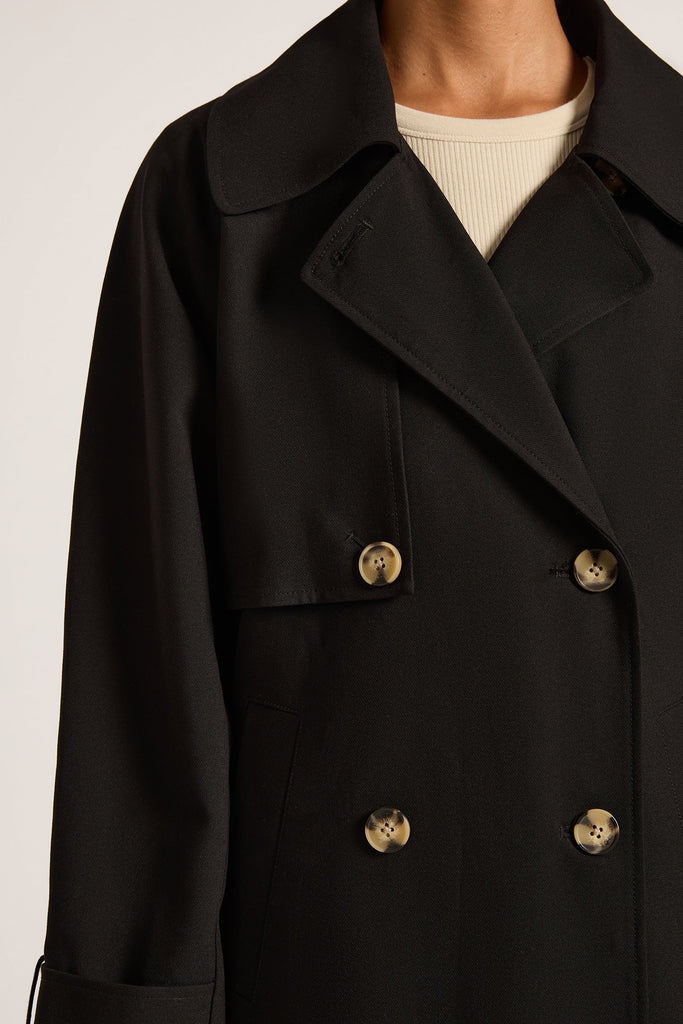 Aspen Trench Coat | Black