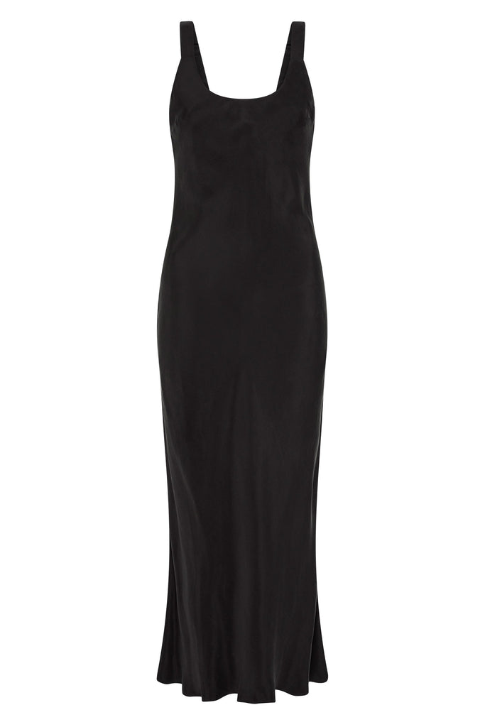 Ren Cupro Slip Dress | Black