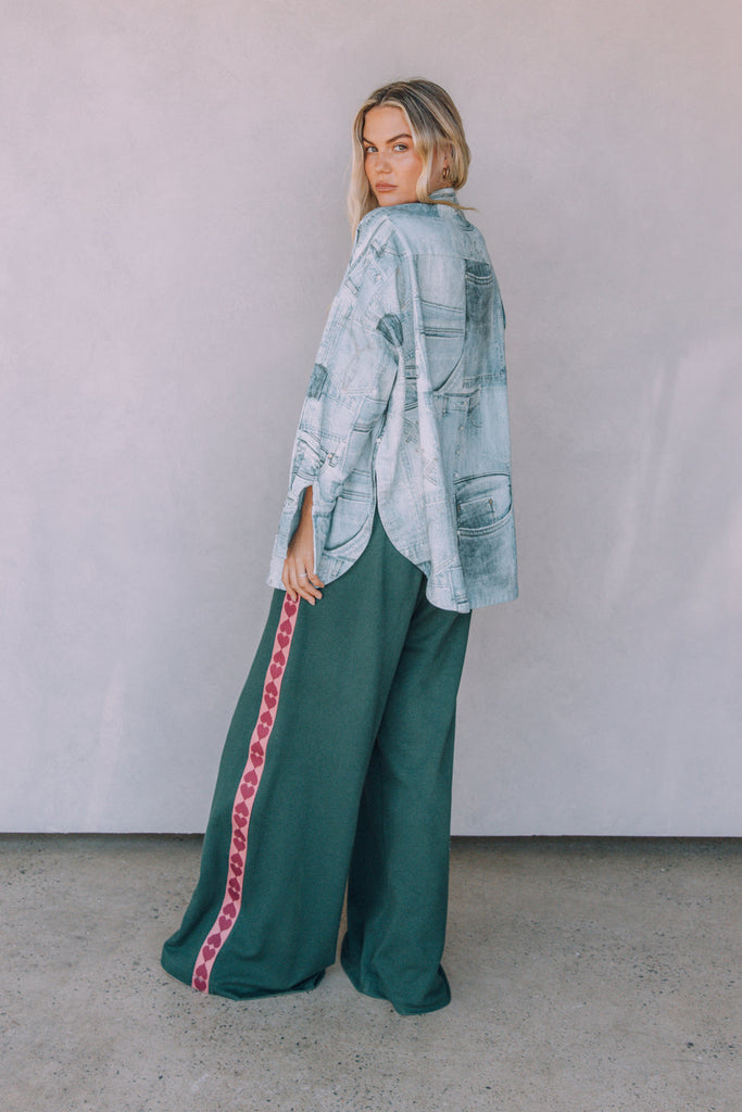 THE RAVING HEARTS PANTS | GREEN