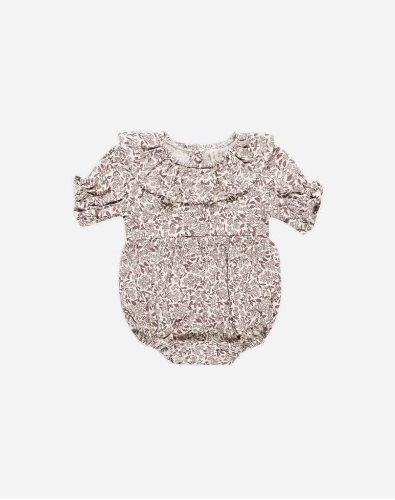 COLLARED ROMPER | MAUVE DITSY