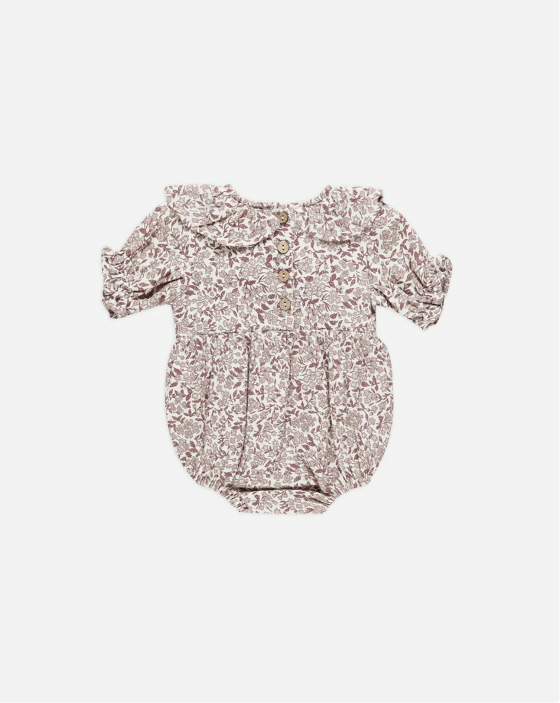 COLLARED ROMPER | MAUVE DITSY