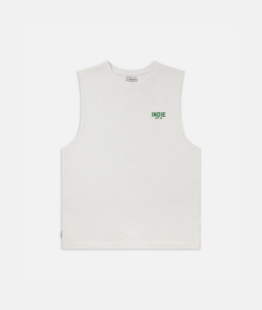 The Camino Muscle Tee | Offwhite/Forest