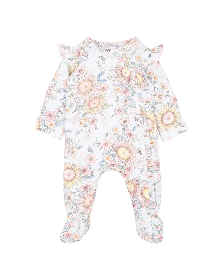 ABBY PRINT LS ZIP ONESIE