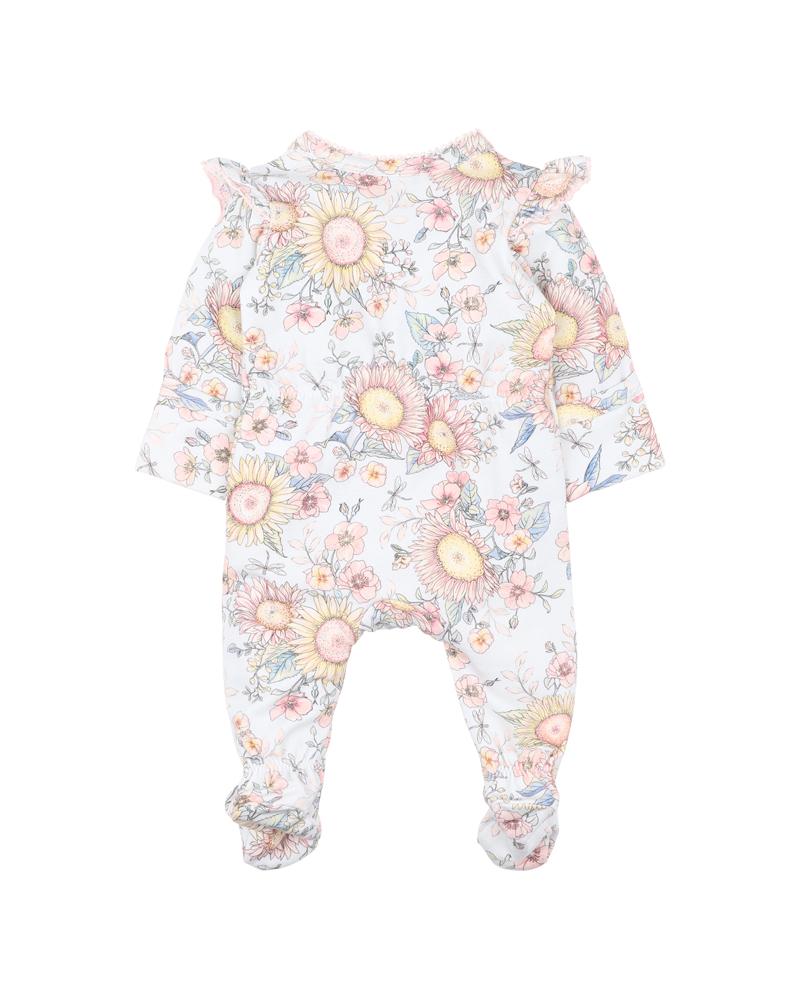 ABBY PRINT LS ZIP ONESIE