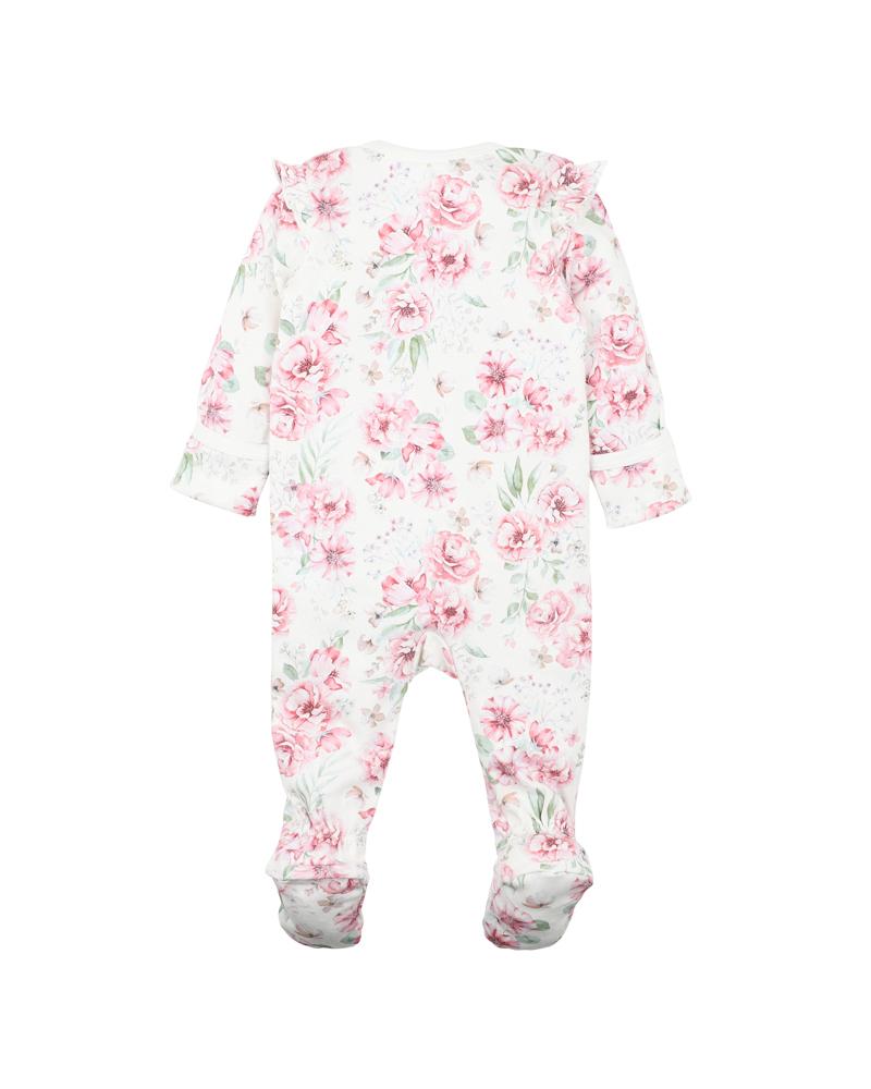 EVIE PRINT LS ZIP ONESIE