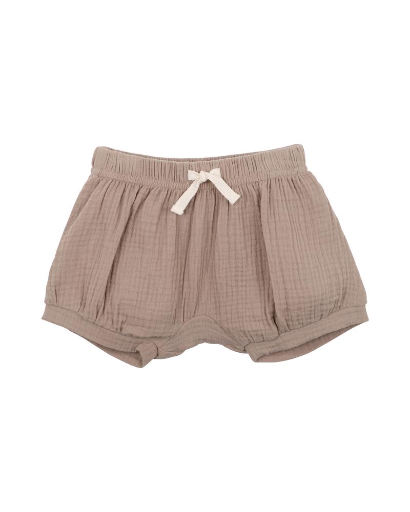TAUPE CRINKLE SHORTS - TAUPE