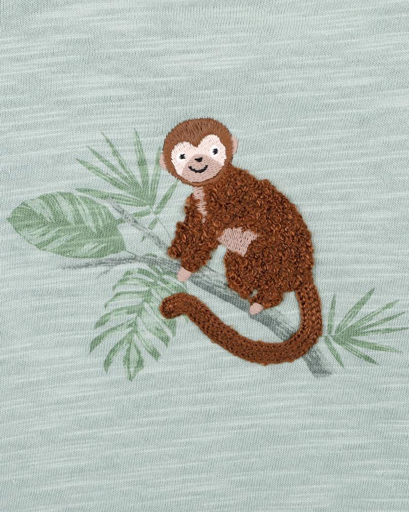 MILO BOUCLE MONKEY TEE - SAGE