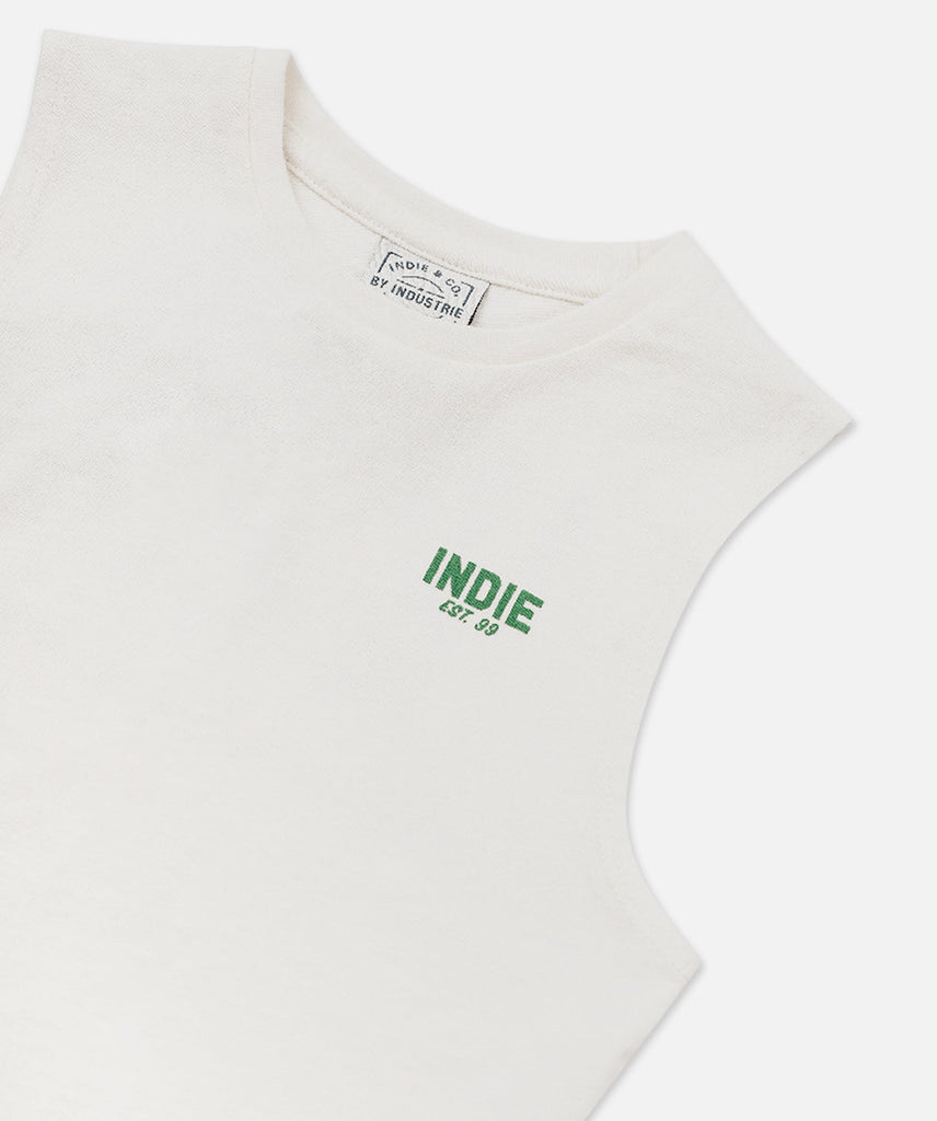 The Camino Muscle Tee | Offwhite/Forest